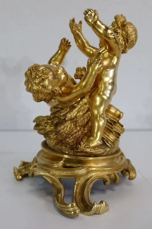 Groupe en Bronze Doré, goût Louis XV, époque Napoléon III – circa 1850