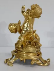 Groupe en Bronze Doré, goût Louis XV, époque Napoléon III – circa 1850