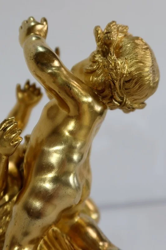 Groupe en Bronze Doré, goût Louis XV, époque Napoléon III – circa 1850
