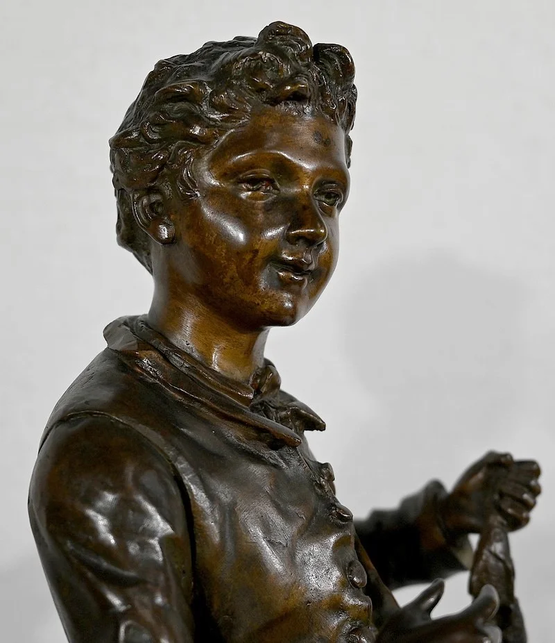 Important Bronze « Bonne Pêche »  de C. Anfrie – XIXe