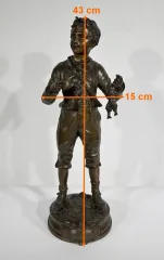 STATUETTA IN BRONZO di C. ANFRIE