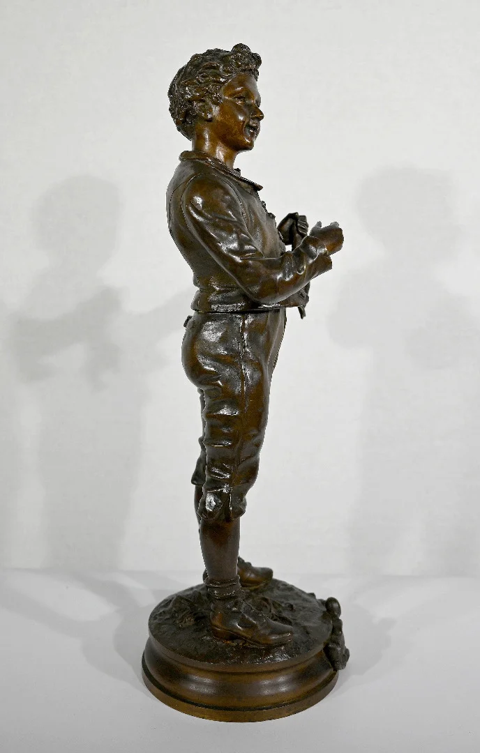 Important Bronze « Bonne Pêche »  de C. Anfrie – XIXe