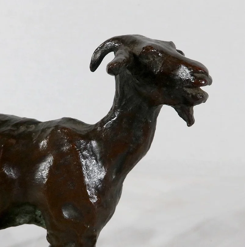 Bronze « Chèvre et ses chevreaux » d’A.Bitter – 1ère partie du XXe