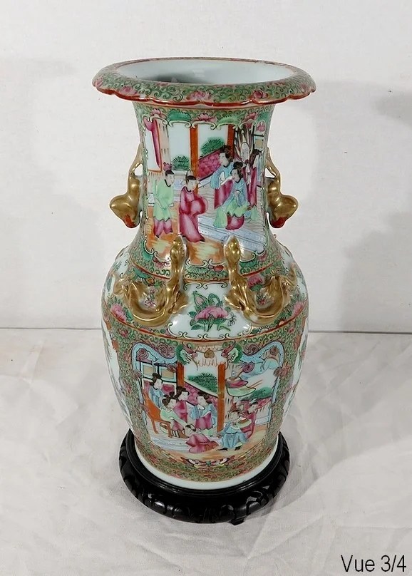 カントン磁器の花瓶