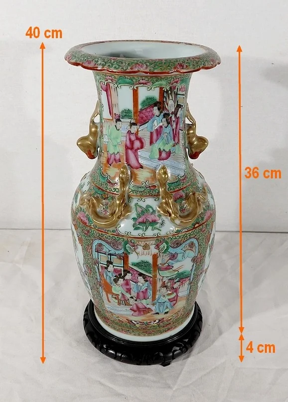 カントン磁器の花瓶