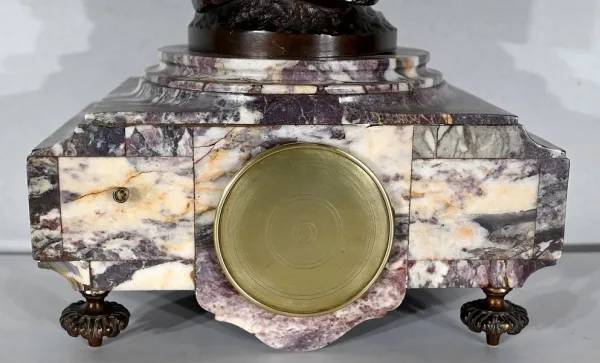 Garniture de Cheminée en Marbre et Bronze – Fin XIXe