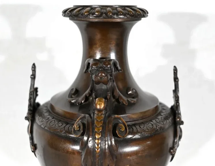 Garniture de Cheminée en Marbre et Bronze – Fin XIXe