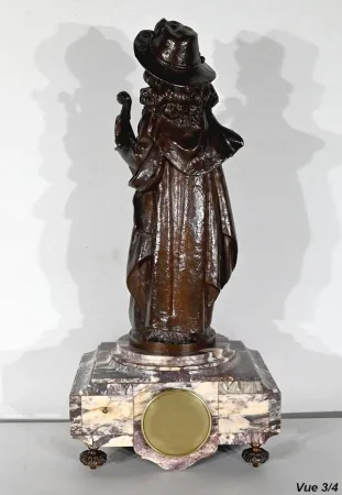Garniture de Cheminée en Marbre et Bronze – Fin XIXe
