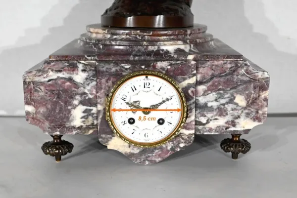 Garniture de Cheminée en Marbre et Bronze – Fin XIXe