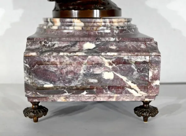 Garniture de Cheminée en Marbre et Bronze – Fin XIXe