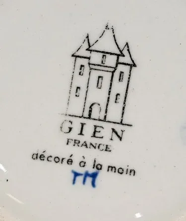 Plateau et Vases en Faïence de Gien, style Renaissance – Début XXe