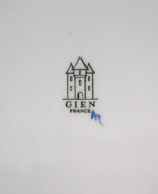 Plateau et Vases en Faïence de Gien, style Renaissance – Début XXe