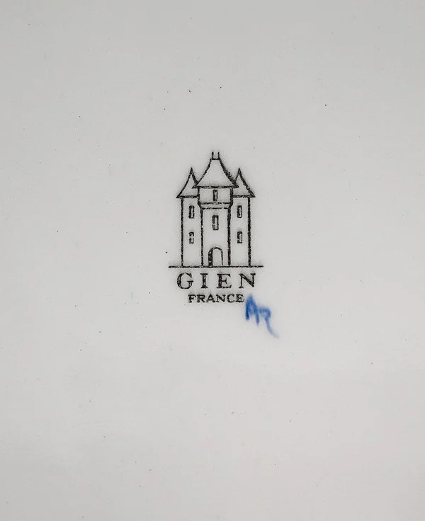 Plateau et Vases en Faïence de Gien, style Renaissance – Début XXe
