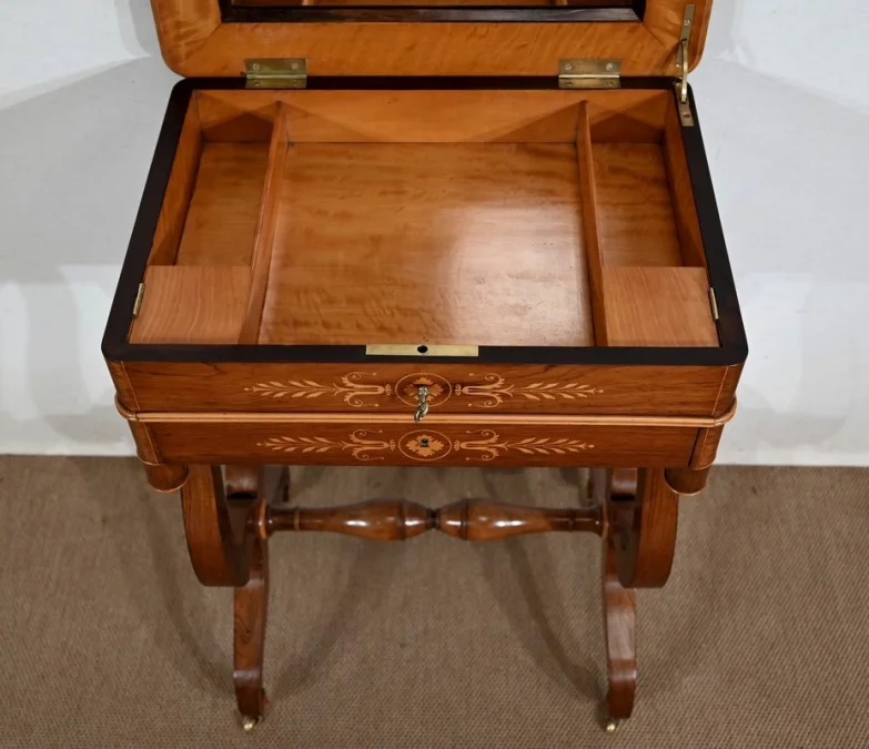 CHARLES X PERIOD DRESSING TABLE with WRITING SLOPE