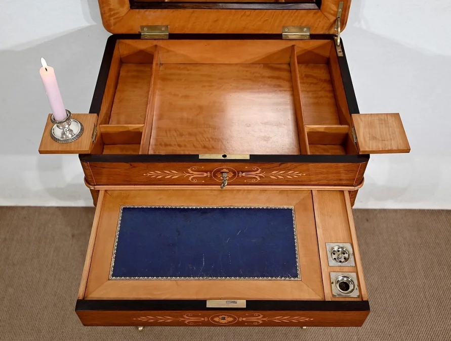 CHARLES X PERIOD DRESSING TABLE with WRITING SLOPE