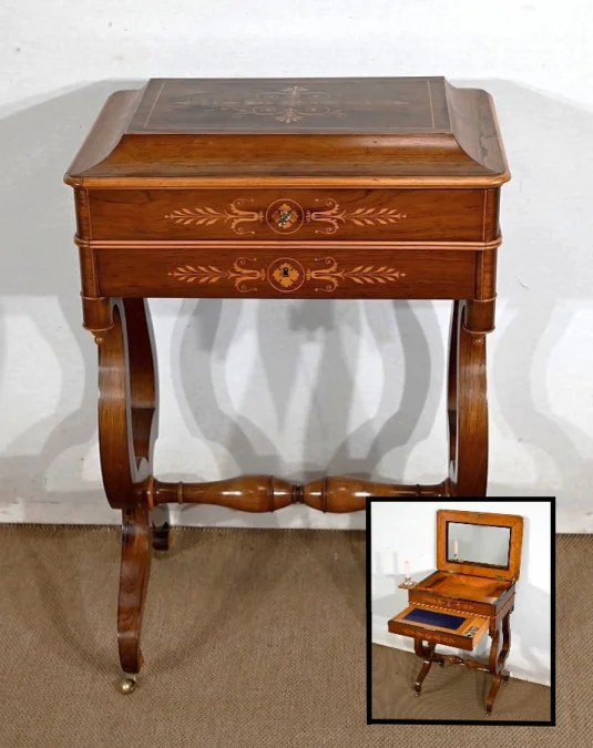 CHARLES X PERIOD DRESSING TABLE with WRITING SLOPE