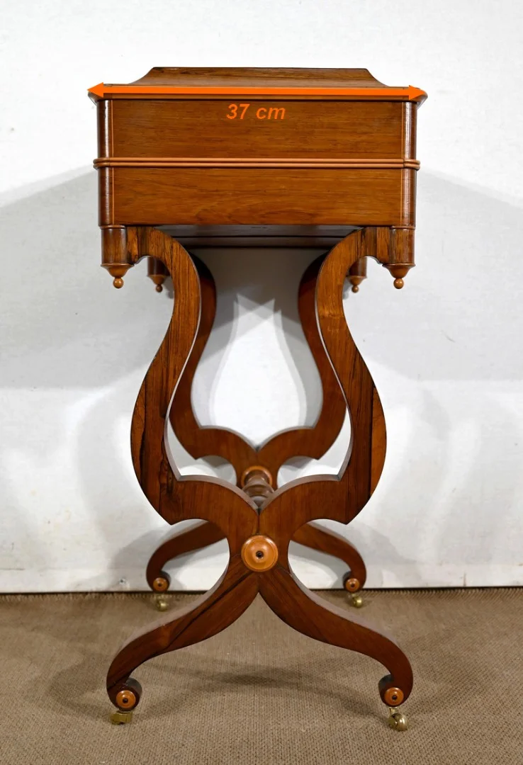 Petite Coiffeuse Ecritoire en Palissandre de Rio, époque Charles X – Début XIXe
