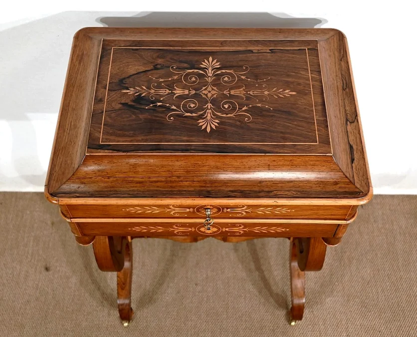 CHARLES X PERIOD DRESSING TABLE with WRITING SLOPE