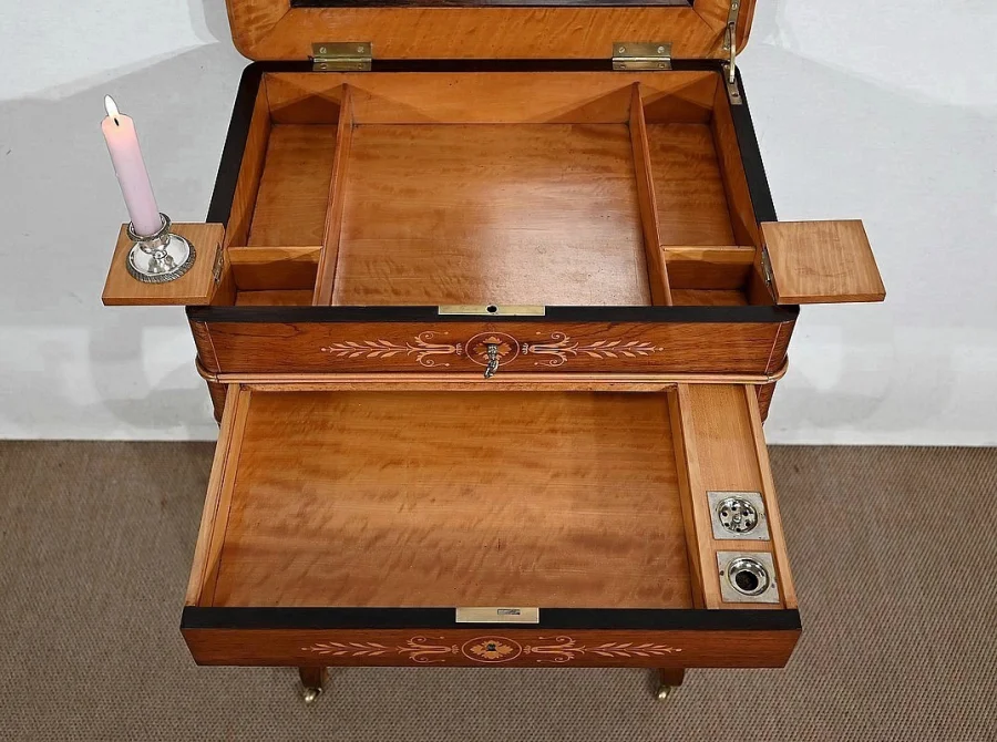 CHARLES X PERIOD DRESSING TABLE with WRITING SLOPE