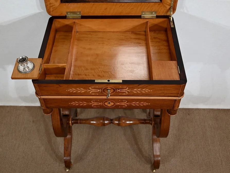 CHARLES X PERIOD DRESSING TABLE with WRITING SLOPE