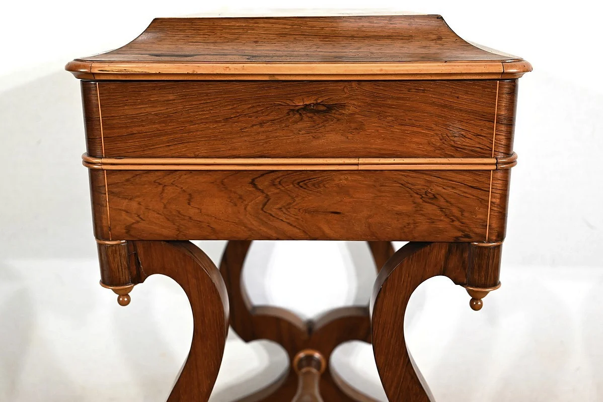 Petite Coiffeuse Ecritoire en Palissandre de Rio, époque Charles X – Début XIXe