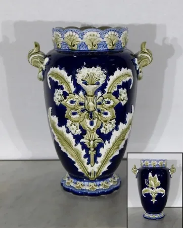 Important Vase en Faïence, Faïencerie de Fives Lille - Début XXe