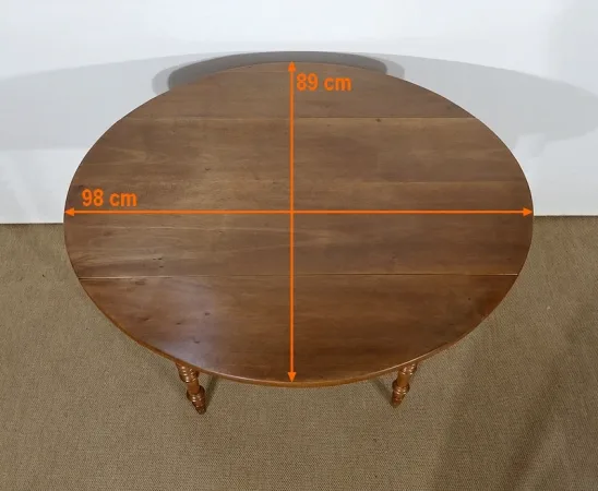 Petite Table d’appoint formant Console en Noyer massif – Fin XIXe