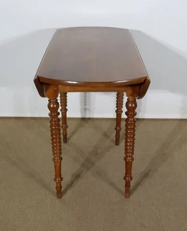 Petite Table d’appoint formant Console en Noyer massif – Fin XIXe