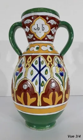 Vase Polychrome en Faïence émaillée, Nabeul – 1920