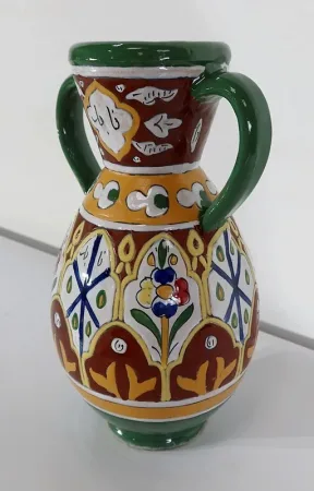 Vase Polychrome en Faïence émaillée, Nabeul – 1920