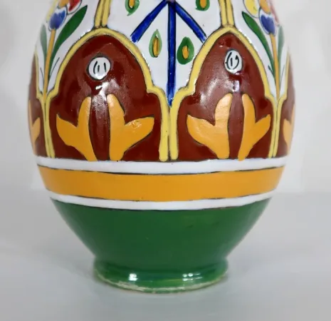Vase Polychrome en Faïence émaillée, Nabeul – 1920