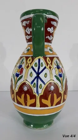 Vase Polychrome en Faïence émaillée, Nabeul – 1920