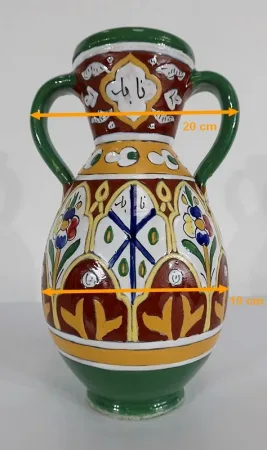 Vase Polychrome en Faïence émaillée, Nabeul – 1920