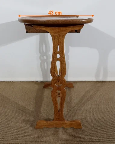Table de Service volante, en Chêne massif – 1900