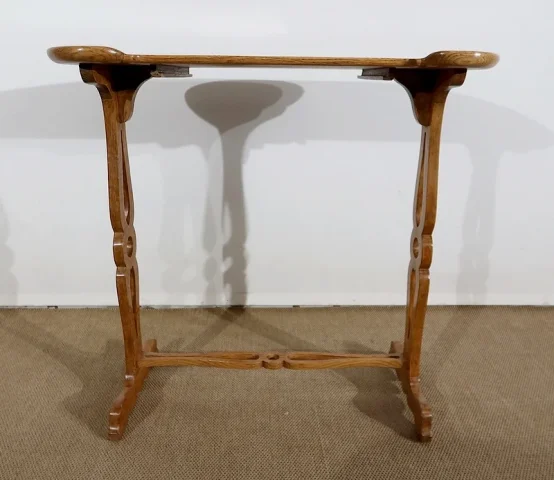 Table de Service volante, en Chêne massif – 1900