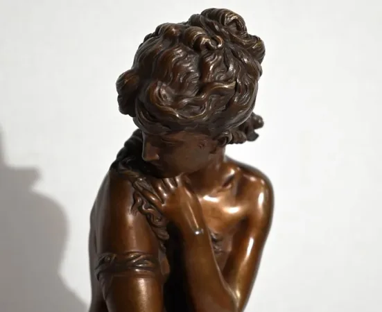 Important Bronze « Nu pudique », M. Moreau – Milieu XIXe