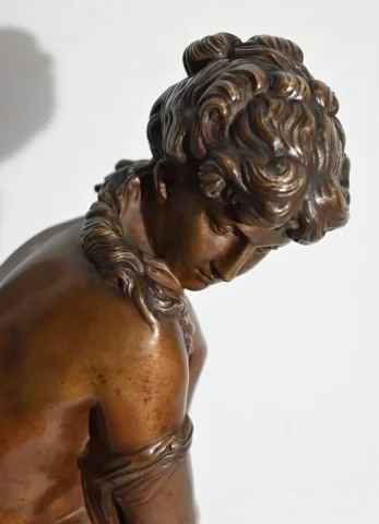 Important Bronze « Nu pudique », M. Moreau – Milieu XIXe