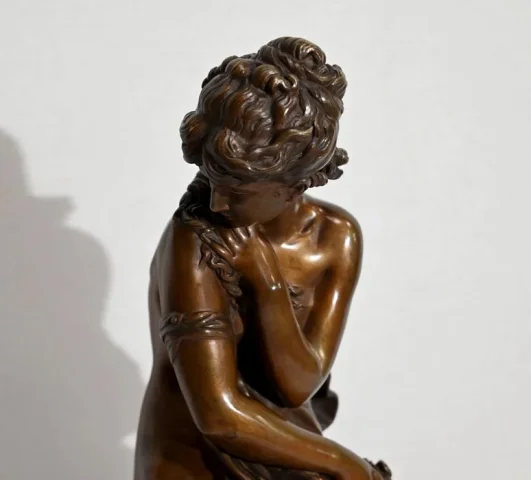 Important Bronze « Nu pudique », M. Moreau – Milieu XIXe