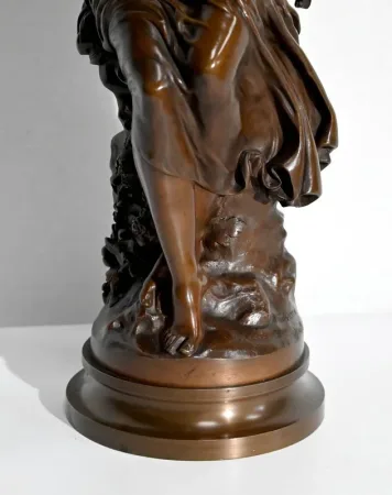 Important Bronze « Nu pudique », M. Moreau – Milieu XIXe