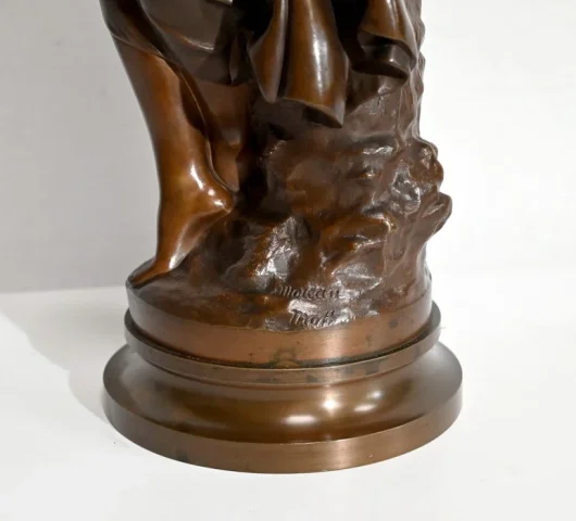 Important Bronze « Nu pudique », M. Moreau – Milieu XIXe