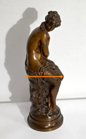 Important Bronze « Nu pudique », M. Moreau – Milieu XIXe