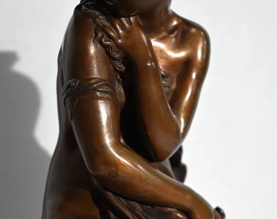 Important Bronze « Nu pudique », M. Moreau – Milieu XIXe