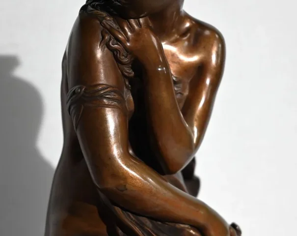 Important Bronze « Nu pudique », M. Moreau – Milieu XIXe