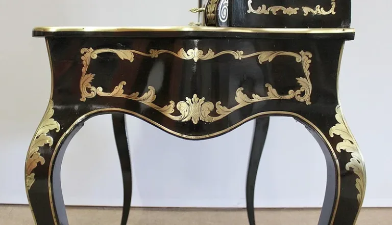 Rare Cabinet en Bois Noirci et Laiton, époque Napoléon III - XIXe