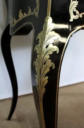 Rare Cabinet en Bois Noirci et Laiton, époque Napoléon III - XIXe