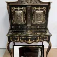 Rare Cabinet en Bois Noirci et Laiton, époque Napoléon III - XIXe