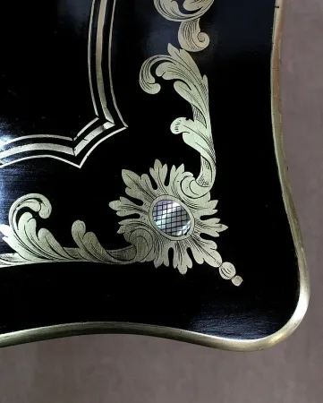 Rare Cabinet en Bois Noirci et Laiton, époque Napoléon III - XIXe