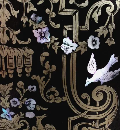 Rare Cabinet en Bois Noirci et Laiton, époque Napoléon III - XIXe