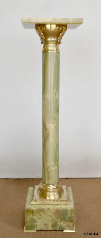 ONYX AND BRONZE COLUMN