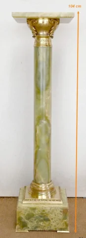 ONYX AND BRONZE COLUMN